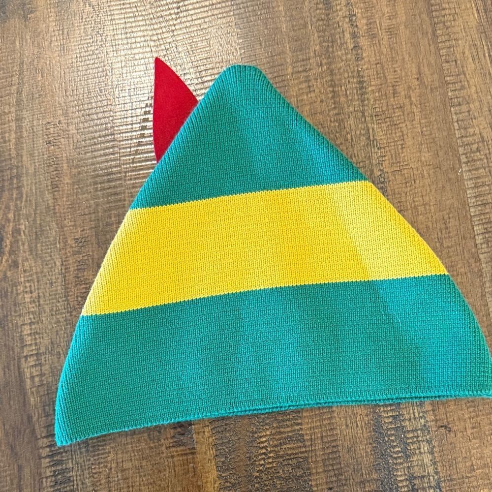 Hanna Andersson Elf Hat Green and Yellow - Picture 3 of 5
